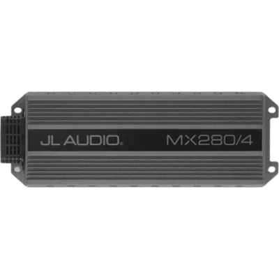 Amplificador Náutico y para Deportes de Motor / 4 Canales / 280 W RMS / Clase D / IPX7 / Filtros Paso Bajo y Paso Alto / Potenciómetros Calibrados