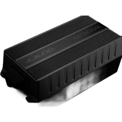 Amplificador Náutico y para Deportes de Motor / 4 Canales / 500 W RMS / Clase D / IPX7 / Filtros Paso Bajo y Paso Alto / Potenciómetros Calibrados con Bloqueo
