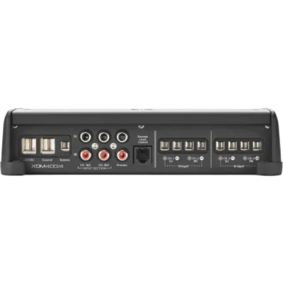 Amplificador Náutico y para Automóvil / 4 Canales / 400 W / Clase D / Rango Completo / 100 W RMS x 4 a 2 Ohmios / Filtros 50-500 Hz / Control Remoto Opcional / JL Audio