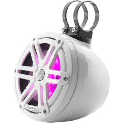Sistema de Altavoz Coaxial Cerrado JL Audio VeX M3 / 6.5" / 60 W RMS / 4 Ω / 89.5 dB / 100 Hz-25 kHz / LED RGB / Rejilla Deportiva Blanca / Cono de Polipropileno Relleno de Mica / Tweeter de Cúpula de