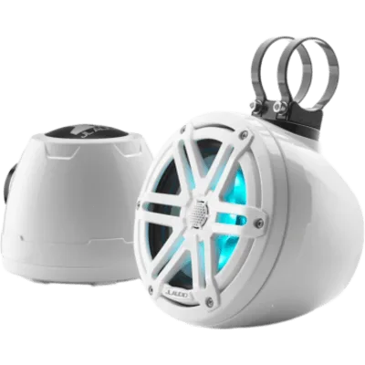 Sistema de Altavoz Coaxial Cerrado JL Audio VeX M3 / 6.5" / 60 W RMS / 4 Ω / 89.5 dB / 100 Hz-25 kHz / LED RGB / Rejilla Deportiva Blanca / Cono de Polipropileno Relleno de Mica / Tweeter de Cúpula de