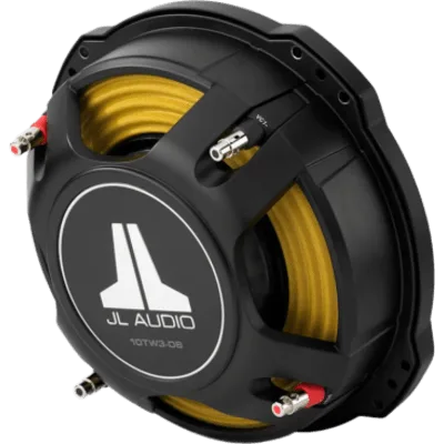 Subwoofer para Coche de Línea Fina / 10" (25.4 cm) / Dual 8 Ω / 400 W RMS / Cono de Polipropileno Relleno de Minerales / Terminal con Botones / Profundidad de Montaje 83 mm (3.25 in) / Xmax 15.2 mm (0