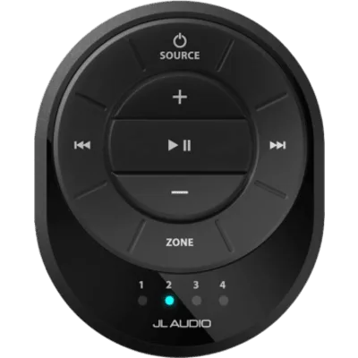 Control Remoto Marino / IP68 / Indicador de Zona LED / Bluetooth hasta 11 m (35 ft) / Fuentes y Formatos Derivados de Unidad Host / Dimensiones 80 x 65 x 12 mm (3.15 x 2.56 x 0.49 in) / Temperatura -2