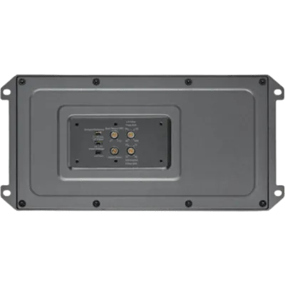 Amplificador Monobloque para Aplicaciones Náuticas y Deportes de Motor / 500 W RMS a 2 Ω / Clase D / IPX7 / Dimensiones 45 mm (1.77 in) x 237 mm (9.33 in) x 115 mm (4.50 in) / Peso 1.44 kg (3.18 lb) /