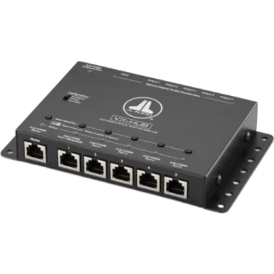 Concentrador de Red de Audio Óptico / Comunicaciones JLid / Para Amplificadores VXi / Entrada Óptica Digital SPDIF / 5 VDC / Dimensiones 165 x 98 x 26 mm (6.50 x 3.86 x 1.05 in) / Garantía 2 Años