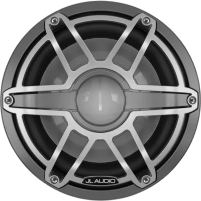 Subwoofer Náutico JL Audio M6 / 10" / Rejilla Deportiva de Titanio / 250 W RMS / Impedancia 4 Ω / Cono de Polipropileno Relleno de Mica / Montaje en Caja Sellada o con Puerto / Uso en Exteriores Náuti