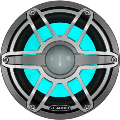 Subwoofer Náutico JL Audio M6 / 10" (25.4 cm) / 250 W RMS / 4 Ω / LED Transflective™ / Rejilla Deportiva de Titanio / Uso Cerrado / Conectores de Pala