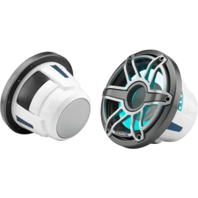 Subwoofer Náutico JL Audio M6 / 10" (25.4 cm) / 250 W RMS / 4 Ω / LED Transflective™ / Rejilla Deportiva de Titanio / Uso Cerrado / Conectores de Pala