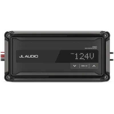 Amplificador Náutico Monobloque / Clase D / 200 W RMS a 4 Ω / 300 W RMS a 2 Ω / IP67 / 9-16 VDC / Filtro Paso Alto-Bajo / Refuerzo de Graves / JL Audio