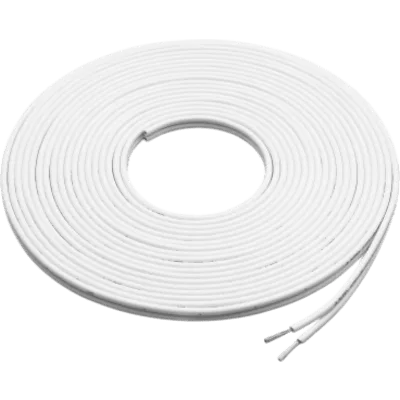 Cable de Altavoz Marino / 12 AWG Real / Dos Conductores Paralelos / Cobre OFC Estañado / Cubierta PVC Blanca / 380 pies (115.82 m) / Bobina