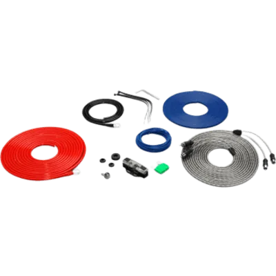 Kit de Conexión para Amplificador / Capacidad 30 A / Sistema 12 V / Cable Principal 8 AWG / Fusible MAXI 30 A / Incluye Cable de Alimentación 5.18 m (17 ft) / Cable de Tierra 0.91 m (3 ft) / Cable de 