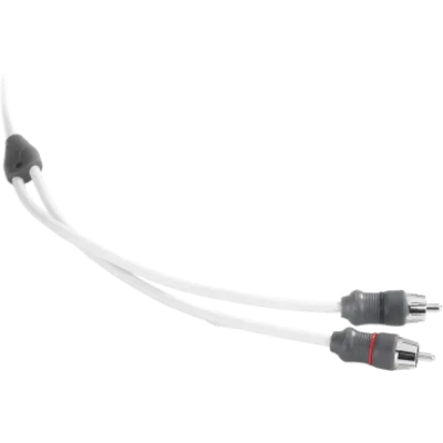 Cable de Interconexión de Audio Náutico / 2 Canales / Longitud 3.66 m (12 ft) / Conectores RCA Macho / Cobre OFC / Par Trenzado / Cubierta PVC / Uso Marino