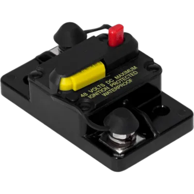 Kit Náutico de Conexión de Alimentación Premium / 6 AWG / 12 V / Un Amplificador / Hasta 6.09 m (20 ft) de Batería / Cobre OFC Puro Estañado / Disyuntor Marino 50 A IP67 / SAE J1171 / Terminales de Ac