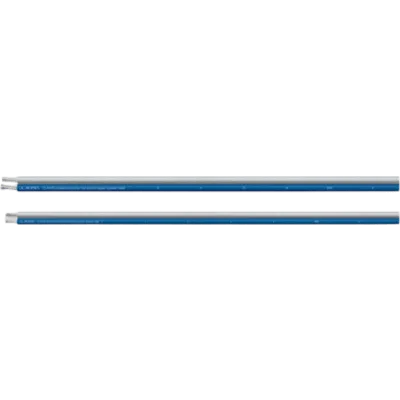 Cable de Altavoz / 2 Conductores Paralelos / Calibre 16 AWG Real / Cobre OFC Estañado / 500 pies (152.4 m) / Cubierta PVC Flexible / Azul Translúcido y Transparente / Uso Marino / Para Bocinas, Compon
