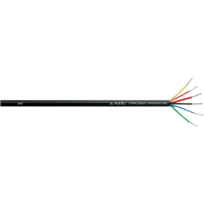 Cable Multifunción para Altavoces e Iluminación LED / Bobina 250 pies (76.2 m) / 6 Conductores / 2 × 16 AWG OFC Altavoz + 4 × 20 AWG OFC RGB / Cobre Libre de Oxígeno Estañado / Cubierta PVC Negro Grad