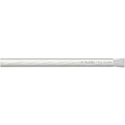 Cable de Alimentación JL Audio / 1/0 AWG Real / 50 pies (15.2 m) / Cobre Puro OFC / 4,704 Filamentos / Conductores Estañados Resistentes a la Corrosión / Cubierta PVC Transparente / Hasta 250 A / Audi