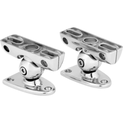 Soporte de Montaje para Altavoz de Torre / Montaje en Superficie / Inclinación Regulable / Aluminio Mecanizado Grado Marino / Acabado Anodizado UV y Corrosión / Tornillería Acero Inoxidable / Par de S