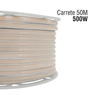 Manguera LED Luminosa / Resina Transparente IP65 / 50 m / 110V CA 4.2 A / 500 W / 6500 K / 164 pies / Corte cada 100 cm