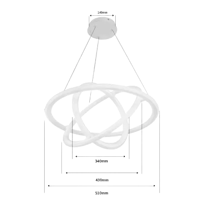 Lámpara de Techo LED / 150W / 12 000 lm / IP20 / 2700K-4000K-6500K / Cable Ajustable / 120° / 50 000 h