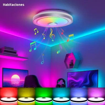 Luminario LED RGB / 40W / 3000 Lúmenes / Control Bluetooth / Temperatura Ajustable / 85-265V AC