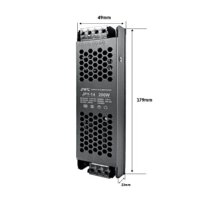Fuente para Tira LED de 5 metros de 24 VDC / Capacidad 200 W