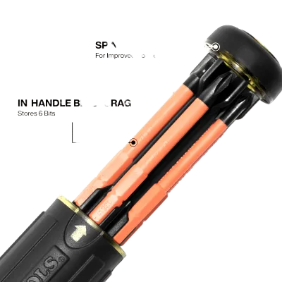 Destornillador Aislado Multiuso / 6 en 1 / Aislamiento 1000V CAT III / Auto-Lock / Cushion-Grip / Almacenamiento Integrado