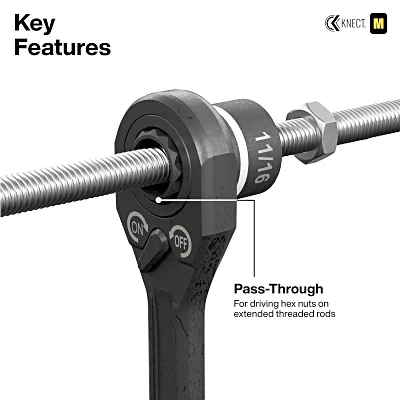 Juego de Dados de Impacto / Paso a Través / 39 Piezas / SAE y Métrico / Sistema KNECT / Adaptador 3/8"