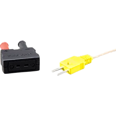 Termopar tipo K de alta temperatura rango 32 °F a 896 °F (0 °C a 480 °C) / Longitud 40 pulgadas (101.6 cm) / Adaptador tipo banana / Compatible con multímetros / HVAC .
