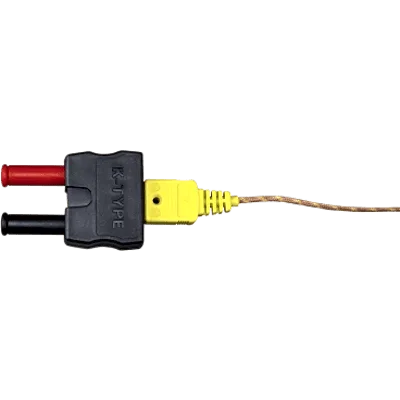 Termopar tipo K de alta temperatura rango 32 °F a 896 °F (0 °C a 480 °C) / Longitud 40 pulgadas (101.6 cm) / Adaptador tipo banana / Compatible con multímetros / HVAC .
