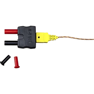Termopar tipo K de alta temperatura rango 32 °F a 896 °F (0 °C a 480 °C) / Longitud 40 pulgadas (101.6 cm) / Adaptador tipo banana / Compatible con multímetros / HVAC .