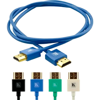 Cable HDMI Ultra Delgado Alta Velocidad con Ethernet | 4K@60Hz (4:4:4) | 18Gbps | Conector HDMI Delgado 16 mm (0.63 in) | Radio de Curvatura 36 mm (1.42 in) | Triple Blindaje | Conectores Chapados en