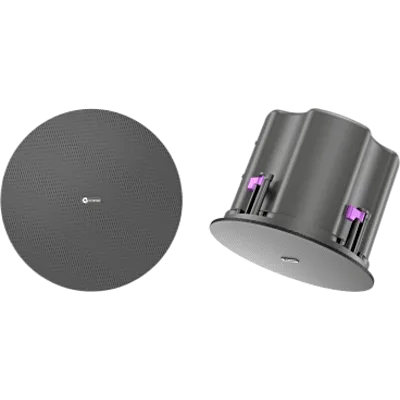 Altavoz de Techo 6.5 in (165 mm) | PoE++ PoE+ PoE Auto-negociado | Dante | Amplificador, DSP y Mezclador Integrados | Mezcla de Dos Canales | EQ Paramétrico | Filtros Pasa Altos y Pasa Bajos | SPL Máx