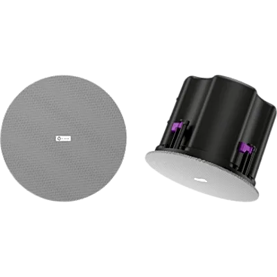 Altavoz de Techo 6.5 in (165 mm) | PoE++ PoE+ PoE Auto-negociado | Dante | Amplificador, DSP y Mezclador Integrados | Mezcla de Dos Canales | EQ Paramétrico | Filtros Pasa Altos y Pasa Bajos | SPL Máx