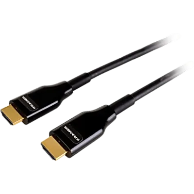 Cable Óptico Activo HDMI (AOC) | 4K@60 4:4:4 18 Gbps | Hasta 100 m (328 ft) | Armado con Acero Inoxidable y Kevlar | Alimentación por HDMI | HDCP 2.2 | HDR-10 | Dolby Vision | TPU Negro