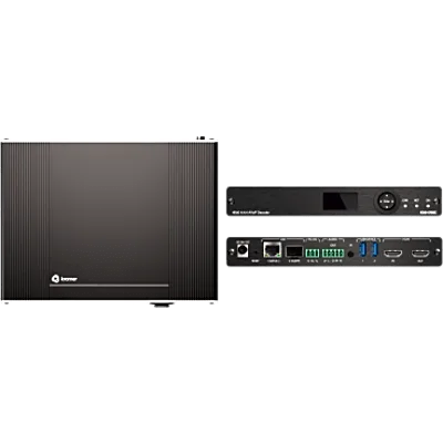 Decoder AVoIP 4K60 4:4:4 | Streaming sobre Ethernet | Dante, USB, IR, RS-232, CEC | PoE+ | Aluminio Mega Tool Deep