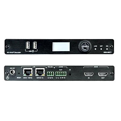 Codificador AVoIP / Entrada HDMI / 4K60 4:2:0 HDR10 / Red 1G / KVM / IR RS-232 CEC / PoE / 999 Canales / Latencia 33ms / Videowall 16x16