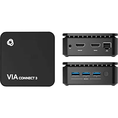 Solución de Presentación y Colaboración Inalámbrica 4K | Super-Compacta 9x9 cm | Wi-Fi y LAN Integrados | Cifrado 1024 bits | AirPlay, Miracast, Chromebook | 4 Participantes Simultáneos | HDMI 4K@30 E