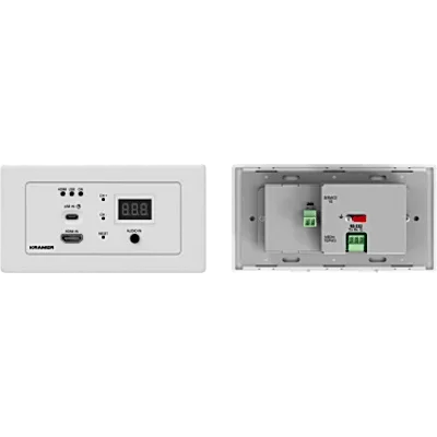 Codificador AVoIP Wall Plate | 4K60 4:2:0 HDR10 | Red 1G | Entradas HDMI y USB-C | PoE | Control Web y API | Puerta de enlace RS232 y CEC