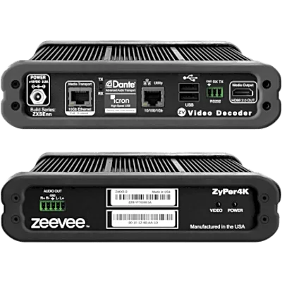 Decodificador HDMI 2.0 | Streaming IP sobre 10 GbE Cobre PoE+ | 4K60 4:4:4 Sin Comprimir | Audio Embebido | HDCP 2.3 | Latencia Cero | USB 2.0 Dual | Video Wall 15x15 | Multiview 19 Fuentes | AES-128 