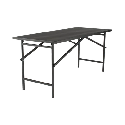 Mesa de Trabajo Plegable / Capacidad 250 kg / 130 x 80 x 92 cm / Estructura Metálica / Color Negro