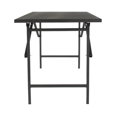 Mesa de Trabajo Plegable / Capacidad 250 kg / 130 x 80 x 92 cm / Estructura Metálica / Color Negro