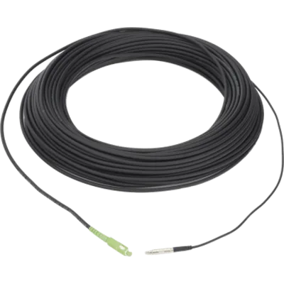 Rollo de Fibra Óptica Drop Redonda G657A2 Monomodo Simplex de 30 Metros con Conectores SC/APC-SC/APC para Instalaciones Aéreas, Subterráneas o a la Intemperie