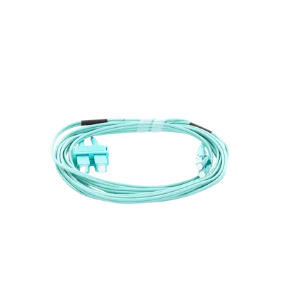 Jumper de Fibra Óptica / Multimodo OM3 50/125 / LC-SC Dúplex / OFNR Riser / 2.0 mm / 3 m (9.84 pies) / Aqua
