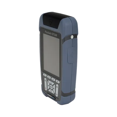 Mini OTDR para Fibra Óptica / Monomodo 1310nm y 1550nm / Rango Dinámico 24dB/22dB / VFL 10mW / OPM Integrado / Mapeo RJ45 / Alcance 128 km / Pantalla 3.5" / 12 Horas de Medición Continua