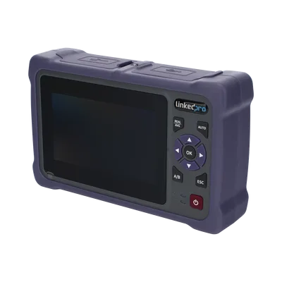 OTDR Touch / Fibra Óptica Multimodo / 850nm y 1300nm / Rango Dinámico 22/24 dB / Zona Muerta 1.5 m (4.9 ft) / VFL 10mW / OPM / Mapeo RJ45 / Batería 5000 mAh