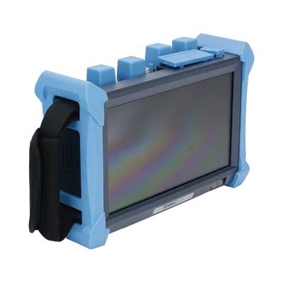 OTDR Portátil / Fibra Monomodo 1310/1550/1625 nm / Rango Dinámico 50 dB / Zona Muerta 0.8 m (2.62 ft) / Pantalla Táctil 8 Pulgadas / Hasta 420 km / VFL 5 mW