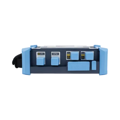 OTDR Portátil / Fibra Monomodo 1310/1550/1625 nm / Rango Dinámico 50 dB / Zona Muerta 0.8 m (2.62 ft) / Pantalla Táctil 8 Pulgadas / Hasta 420 km / VFL 5 mW