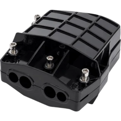 Caja de Empalme de Fibra Óptica / 96 Hilos / IP68 / 4 Entradas / 4 Salidas / Horizontal