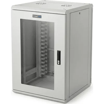 Gabinete Rackeable / 18U / 19 in / Puerta Cristal / Carga 750 Kg / 600x605x930 mm (23.6x23.8x36.6 in) / 3.05 ft Alto