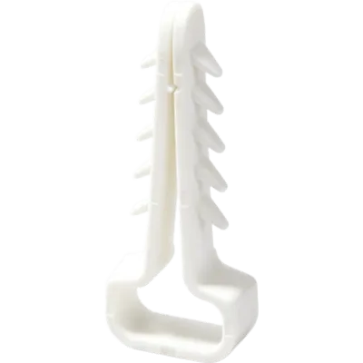 Grapa Taquete de Nylon para Fijación de Cables en Interior y Exterior / Color Blanco / 5 × 8 mm / Paquete con 100 Piezas